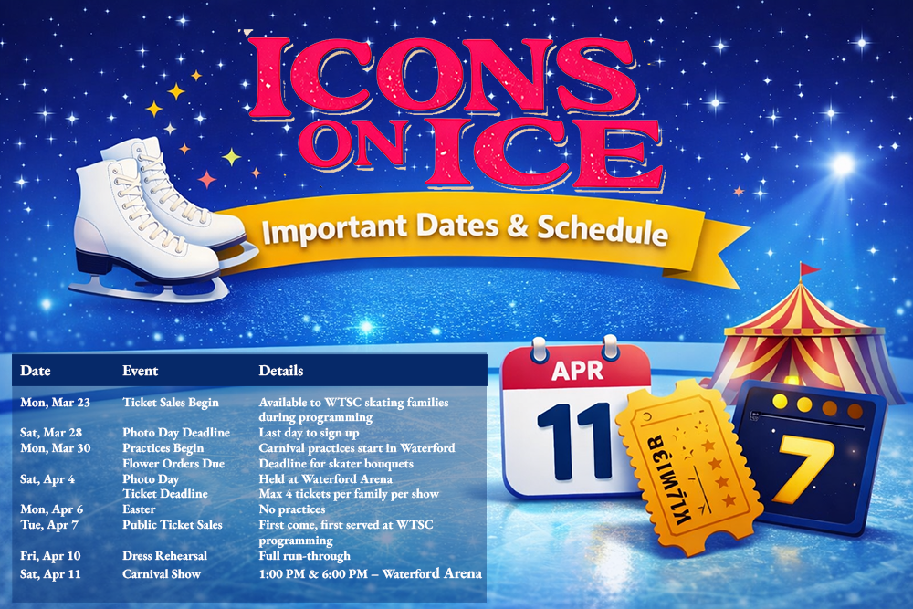 Icons on Ice – Important Dates & Schedule