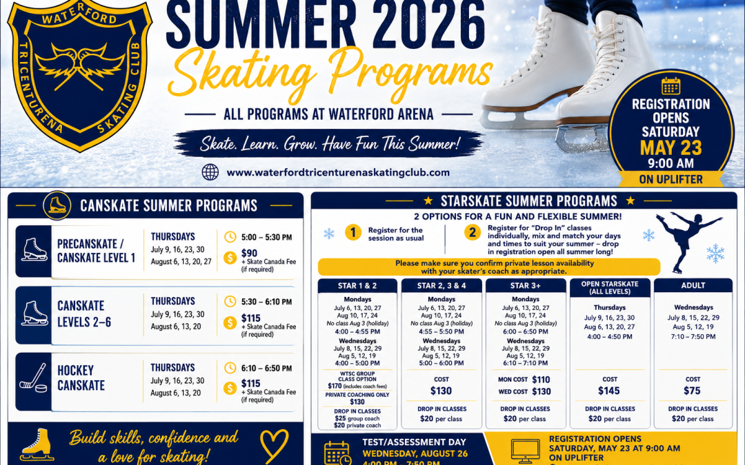 WTSC Summer Skating 2026 Registration Opens May 23